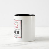 推理小説作家の警告のマグ ツートーンマグカップ (中央)