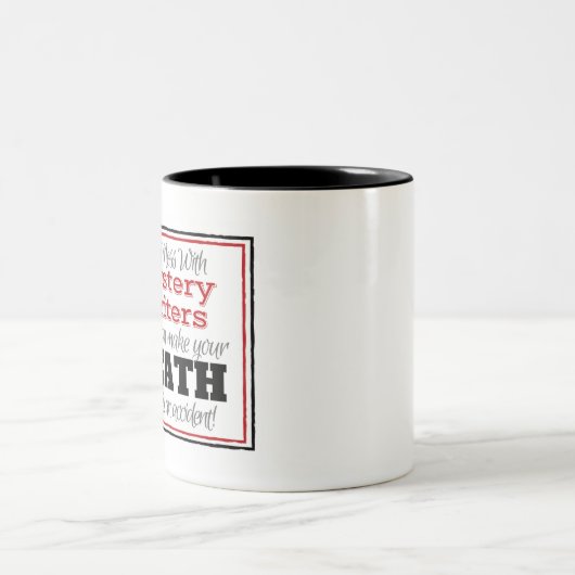 推理小説作家の警告のマグ ツートーンマグカップ (中央)