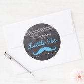 "推理男の赤ちゃん" - "リトルヘ"ジェンダーの明け ラウンドシール (封筒)