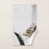 推移性抽象芸術水色タオルセット バスタオルセット (ハンドタオル)