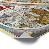 描かれたキリスト教星座の地図 ポスター (角)