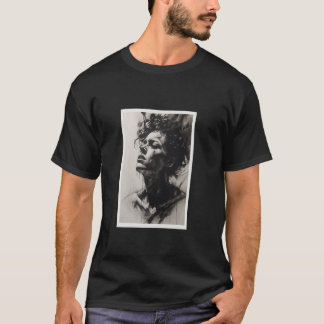 描かれた女性 Tシャツ