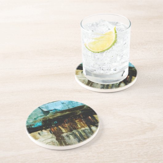 描かれた石の国民のLakeshore抽象芸術 コースター (側面)