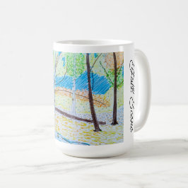 描かれた秋の風景 コーヒーマグカップ