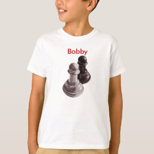 描かれる名前をカスタムするの鉛筆はチェスの子供を質に入れます Tシャツ