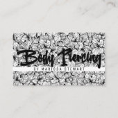 描かれる白黒のモダンによっては体の穿孔が開花します 名刺 (正面)