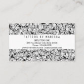 描かれる白黒のモダンによっては入れ墨の芸術家が開花します 名刺 (裏面)