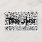 描かれる白黒のモダンによっては入れ墨の芸術家が開花します 名刺 (正面)