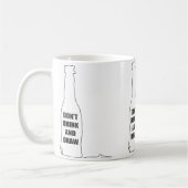 描くときは飲むな コーヒーマグカップ (左)