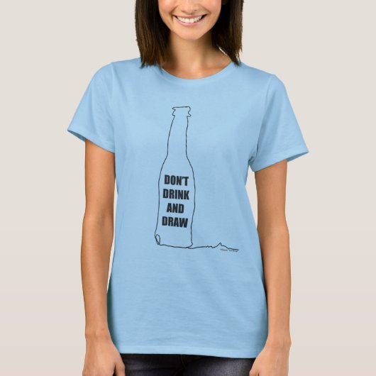 描くときは飲むな Tシャツ (正面)