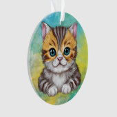 描く猫 オーナメント (正面)