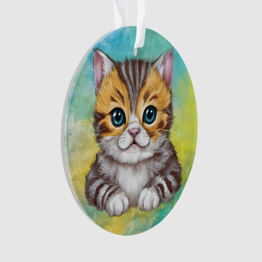 描く猫 オーナメント (正面)