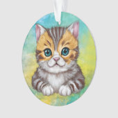 描く猫 オーナメント (正面)