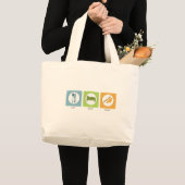 描く 睡る 食べる ラージトートバッグ (正面(商品))