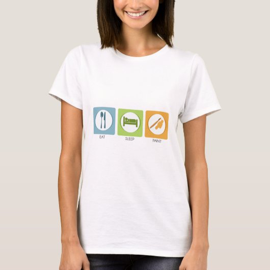 描く 睡る 食べる Tシャツ (正面)