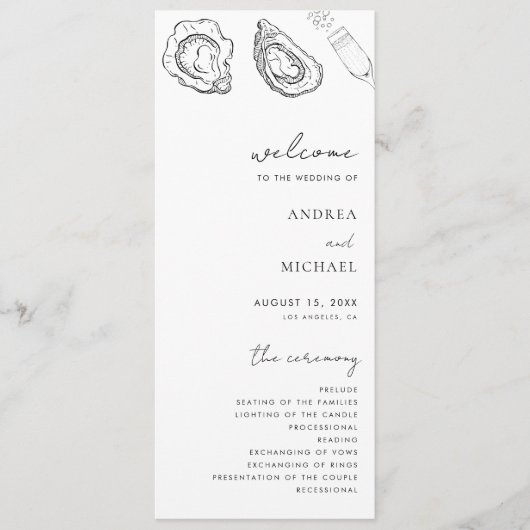 描シャンパンカキスターミニマリスト結婚シーフード プログラム (正面)