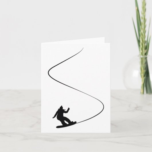 描シンプルスノーボードガール カード (正面)