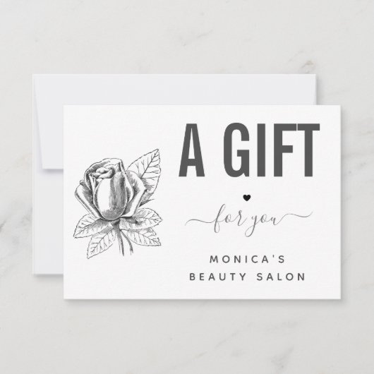 描バラフラワーブラック&ホワイト美しいサロンスパ (正面)