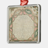 描写するヘブライ語聖書からのページ メタルオーナメント (左)