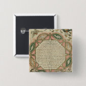 描写するヘブライ語聖書からのページ 缶バッジ (正面&裏面)