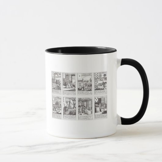 描写する風刺的なトランプのセット マグカップ (右)