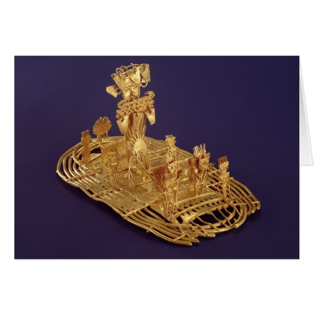 描写するMuiscaの奉納の置物 (正面横)