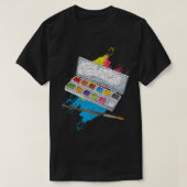 描画アートペインティングdoodlingペイントパレットアーティスト tシャツ (デザイン正面)