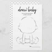 描画ベビーミニマリスト赤ちゃんシャワーゲーム (正面/裏面)