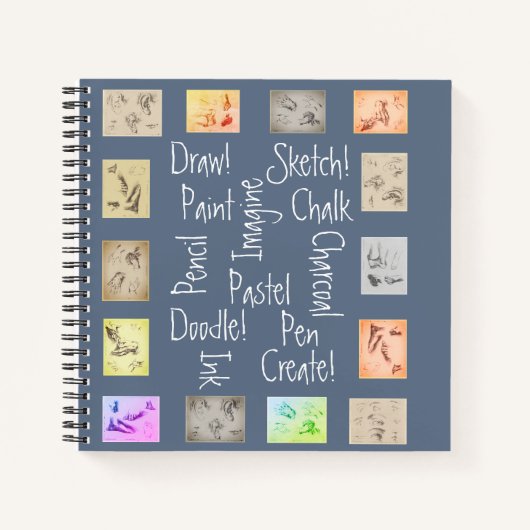 描画、スケ絵を描ッチアンティークの勉強カスタムスケッチ ノートブック (正面)