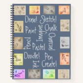 描画、スケ絵を描ッチ、およびアンティーク勉強スケッチ ノートブック (正面)