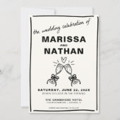 描Together Champagneフォト結婚式招待状 招待状 (正面)