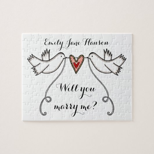 提パーソナライズされた案は僕と結婚するパズル ジグソーパズル (横)