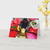 提供のための花の花びら、バリ島 カード (黄色い花)