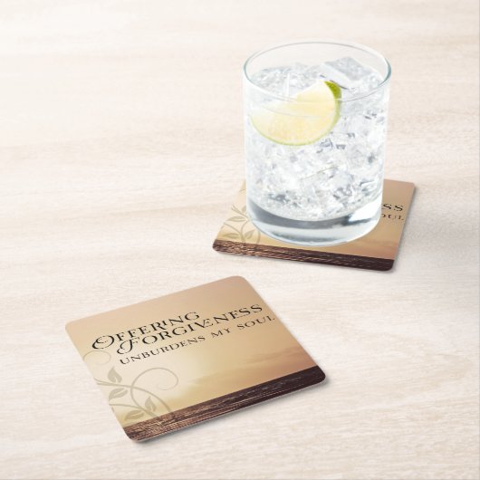 提供の許し スクエアペーパーコースター (インサイチュ)