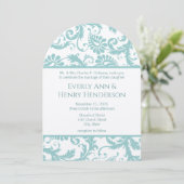 提出日3月8日アクアブルーダマスクビクトリアン 招待状 (スタンド正面)