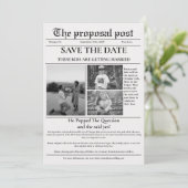 提案ポスト新聞結婚式は日付を保存 招待状 (スタンド正面)