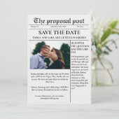 提案ポスト新聞結婚式は日付を保存 招待状 (スタンド正面)