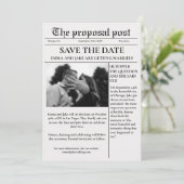 提案ポスト新聞結婚式は日付を保存 招待状 (スタンド正面)
