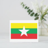 提案ミャンマー国旗2007 ポストカード (スタンド正面)