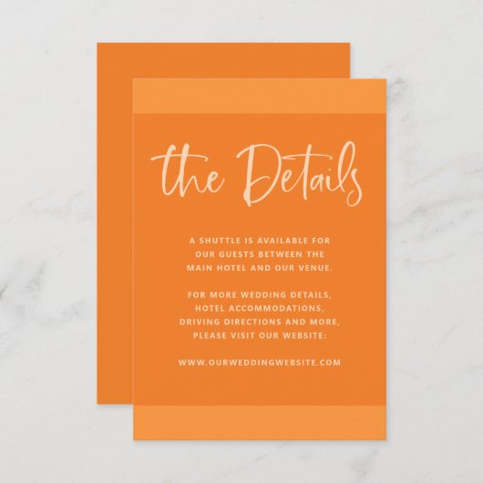 提案モダン|パパヤオレンジ結婚の詳細 エンクロージャーカード (正面/裏面)