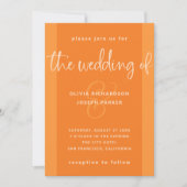 提案モダン|パパヤオレンジ結婚ズ 招待状 (正面)