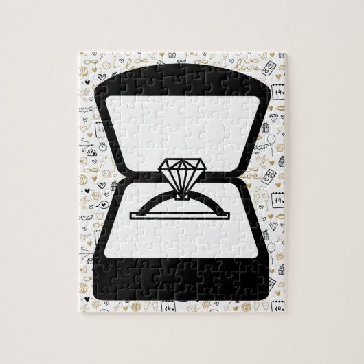 提案婚約リングや輪ジグソーパズル ジグソーパズル (縦)