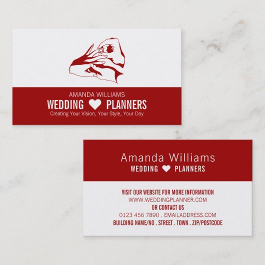 提案書デザイン結婚のイベントプランナー 名刺 (正面/裏面)