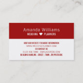 提案書デザイン結婚のイベントプランナー 名刺 (裏面)