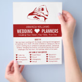 提案書デザイン結婚、のイベントプランナー広告 チラシ (手)