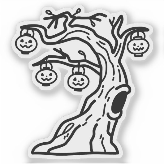 提灯つる付き木 シール (正面)