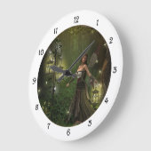 提灯の壁時計の女性 ラージ壁時計 (傾斜)