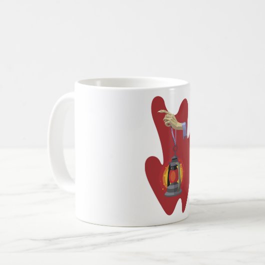 提灯を持って コーヒーマグカップ (正面左)