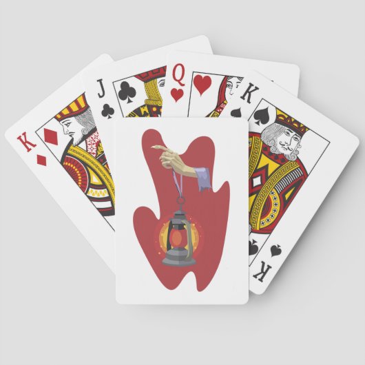 提灯を持って トランプ (裏面)