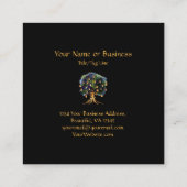 提灯付き魔法の木キツネフクロウ スクエア名刺 (裏面)